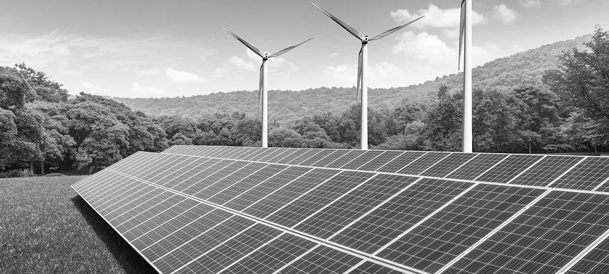 solar panels and windmills